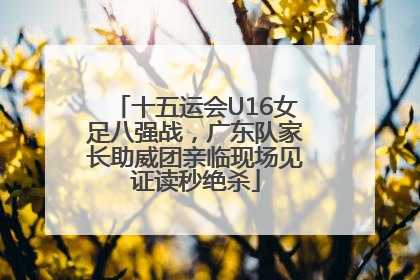 十五运会U16女足八强战，广东队家长助威团亲临现场见证读秒绝杀