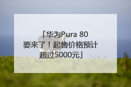 华为Pura 80要来了！起售价格预计超过5000元
