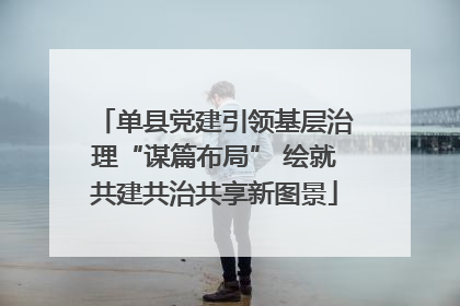 单县党建引领基层治理“谋篇布局” 绘就共建共治共享新图景