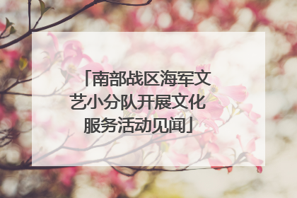 南部战区海军文艺小分队开展文化服务活动见闻