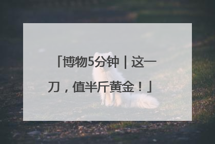博物5分钟｜这一刀，值半斤黄金！
