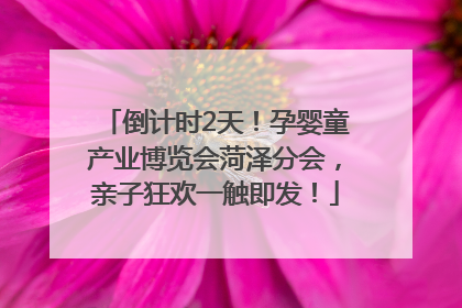 倒计时2天！孕婴童产业博览会菏泽分会，亲子狂欢一触即发！