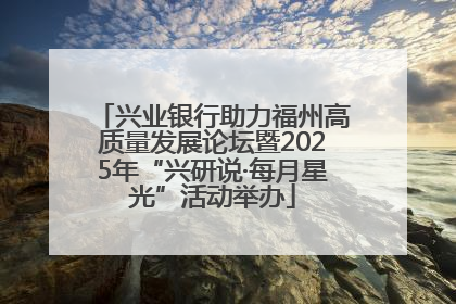 兴业银行助力福州高质量发展论坛暨2025年“兴研说·每月星光”活动举办