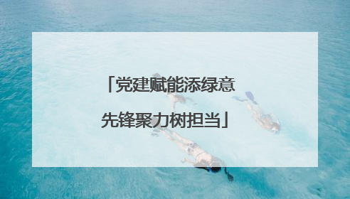 党建赋能添绿意 先锋聚力树担当