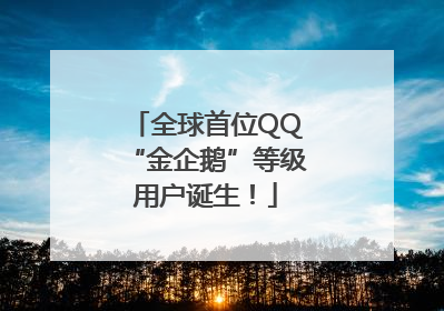 全球首位QQ“金企鹅”等级用户诞生！