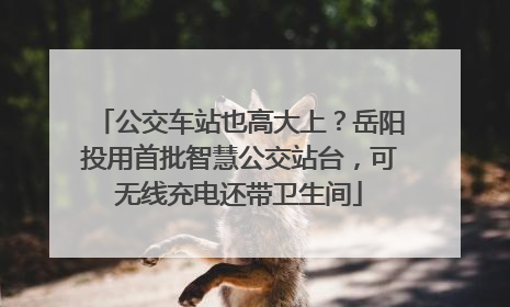 公交车站也高大上？岳阳投用首批智慧公交站台，可无线充电还带卫生间