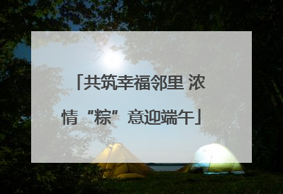 共筑幸福邻里 浓情“粽”意迎端午