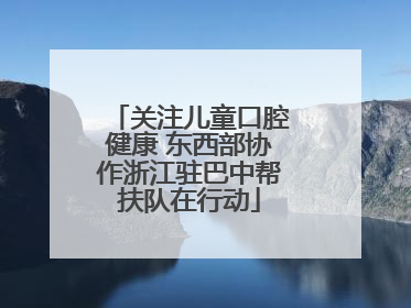 关注儿童口腔健康 东西部协作浙江驻巴中帮扶队在行动