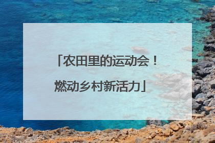 农田里的运动会！燃动乡村新活力