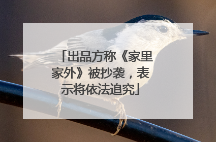 出品方称《家里家外》被抄袭，表示将依法追究