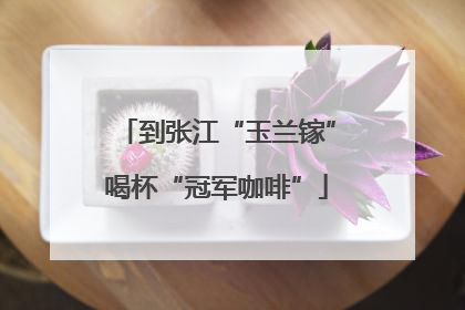 到张江“玉兰镓”喝杯“冠军咖啡”