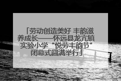 劳动创造美好 丰韵滋养成长——怀远县龙亢镇实验小学“悦劳丰韵节”闭幕式圆满举行