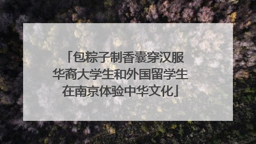 包粽子制香囊穿汉服 华裔大学生和外国留学生在南京体验中华文化
