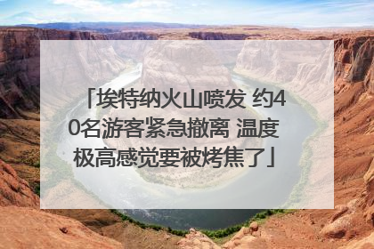 埃特纳火山喷发 约40名游客紧急撤离 温度极高感觉要被烤焦了