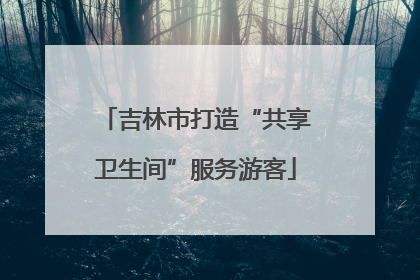 吉林市打造“共享卫生间”服务游客