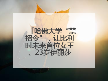 哈佛大学“禁招令”，让比利时未来首位女王、23岁伊丽莎白公主难毕业