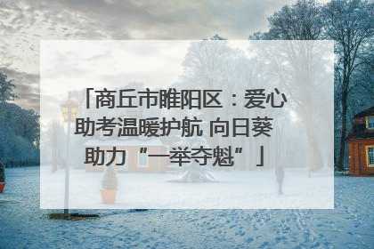 商丘市睢阳区：爱心助考温暖护航 向日葵助力“一举夺魁”