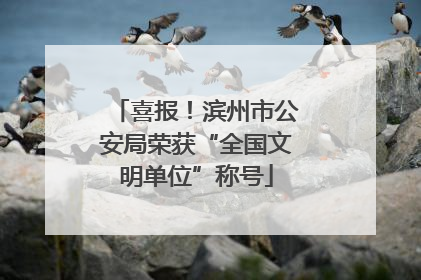 喜报！滨州市公安局荣获“全国文明单位”称号