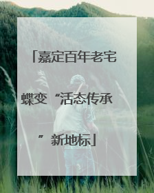 嘉定百年老宅蝶变“活态传承”新地标