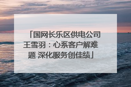 国网长乐区供电公司王雪羽：心系客户解难题 深化服务创佳绩