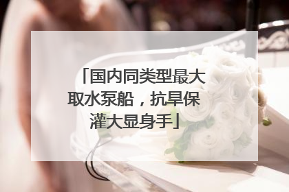 国内同类型最大取水泵船，抗旱保灌大显身手