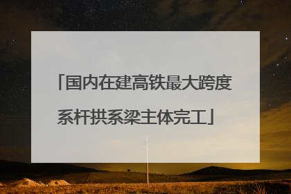 国内在建高铁最大跨度系杆拱系梁主体完工