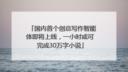 国内首个创意写作智能体即将上线，一小时或可完成30万字小说