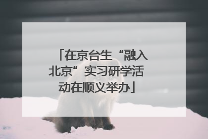 在京台生“融入北京”实习研学活动在顺义举办