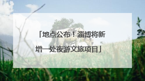 地点公布！淄博将新增一处夜游文旅项目
