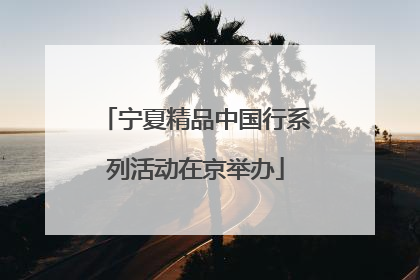 宁夏精品中国行系列活动在京举办