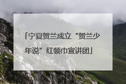 宁夏贺兰成立“贺兰少年说”红领巾宣讲团