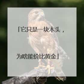 它只是一块木头，为啥能价比黄金