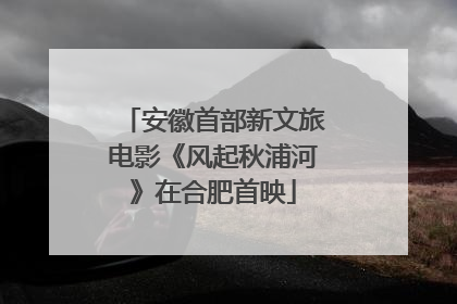 安徽首部新文旅电影《风起秋浦河》在合肥首映