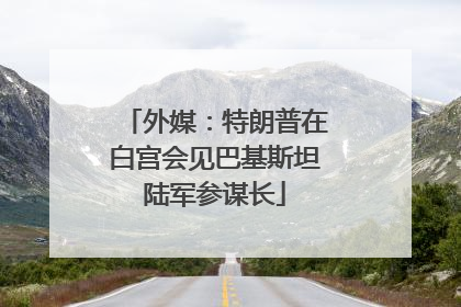 外媒：特朗普在白宫会见巴基斯坦陆军参谋长