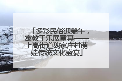 多彩民俗迎端午，寓教于乐展童真——上高街道魏家庄村萌娃传统文化盛宴