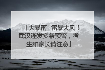 大暴雨+雷暴大风！武汉连发多条预警，考生和家长请注意