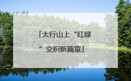 太行山上“红绿”交织新篇章