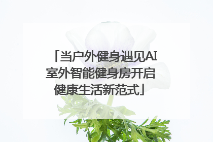 当户外健身遇见AI 室外智能健身房开启健康生活新范式