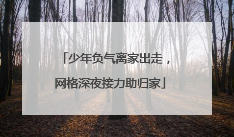 少年负气离家出走，网格深夜接力助归家