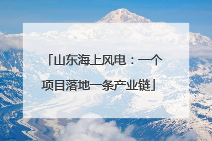 山东海上风电：一个项目落地一条产业链