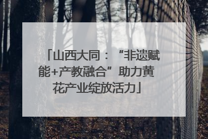 山西大同：“非遗赋能+产教融合”助力黄花产业绽放活力