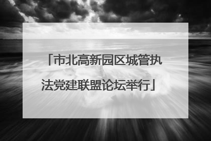市北高新园区城管执法党建联盟论坛举行