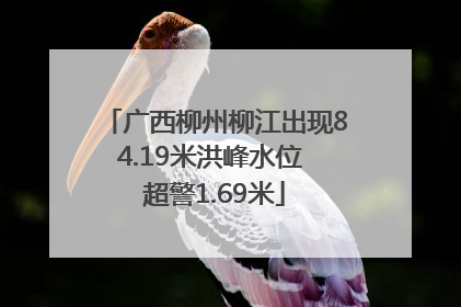 广西柳州柳江出现84.19米洪峰水位 超警1.69米