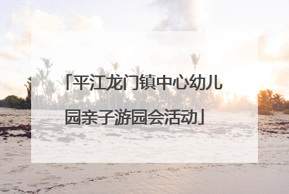 平江龙门镇中心幼儿园亲子游园会活动
