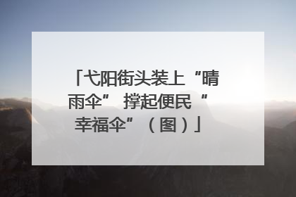 弋阳街头装上“晴雨伞” 撑起便民“幸福伞”（图）