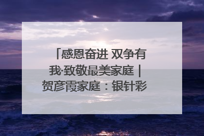 感恩奋进 双争有我·致敬最美家庭｜贺彦霞家庭：银针彩线绣出好日子