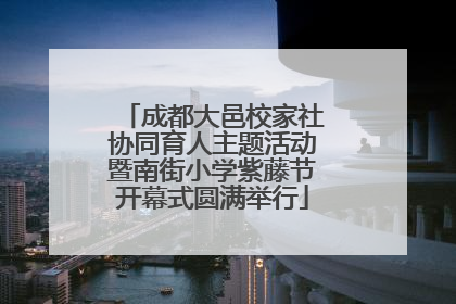 成都大邑校家社协同育人主题活动暨南街小学紫藤节开幕式圆满举行