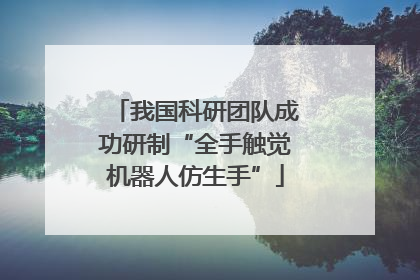 我国科研团队成功研制“全手触觉机器人仿生手”