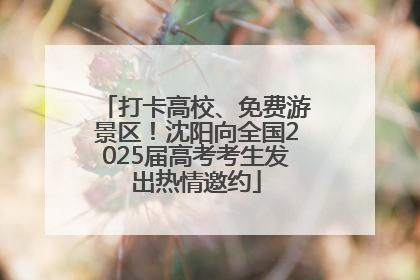 打卡高校、免费游景区！沈阳向全国2025届高考考生发出热情邀约