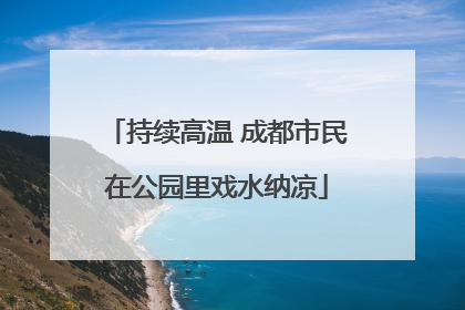持续高温 成都市民在公园里戏水纳凉